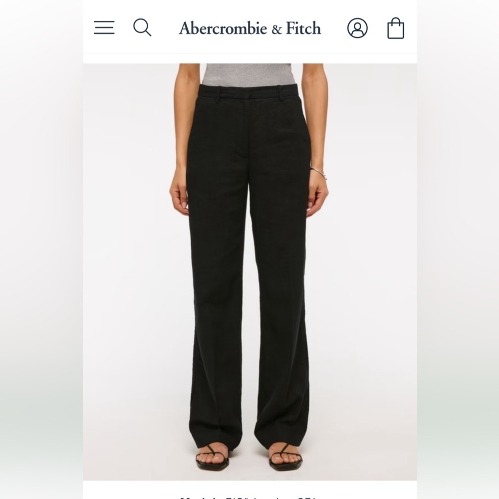 Abercrombie & Fitch Black Linen Pants